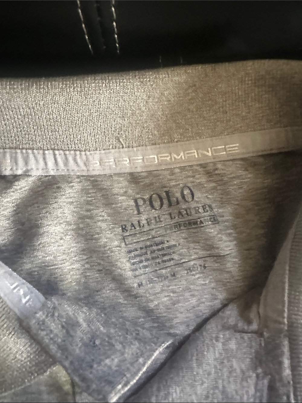 Ralph Lauren Heather Gray Polo with Navy Pony - Picture 2 of 3